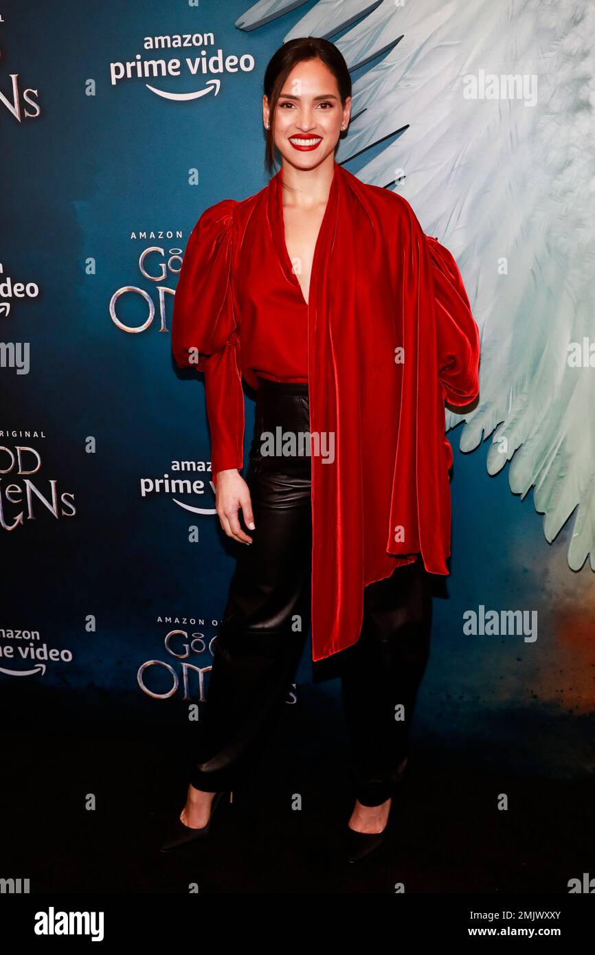 Adria Arjona attends the premiere of Amazon Prime Video's "Good Omens" at  the Whitby Hotel on Thursday, May 23, 2019, in New York. (Photo by Andy  Kropa/Invision/AP Stock Photo - Alamy