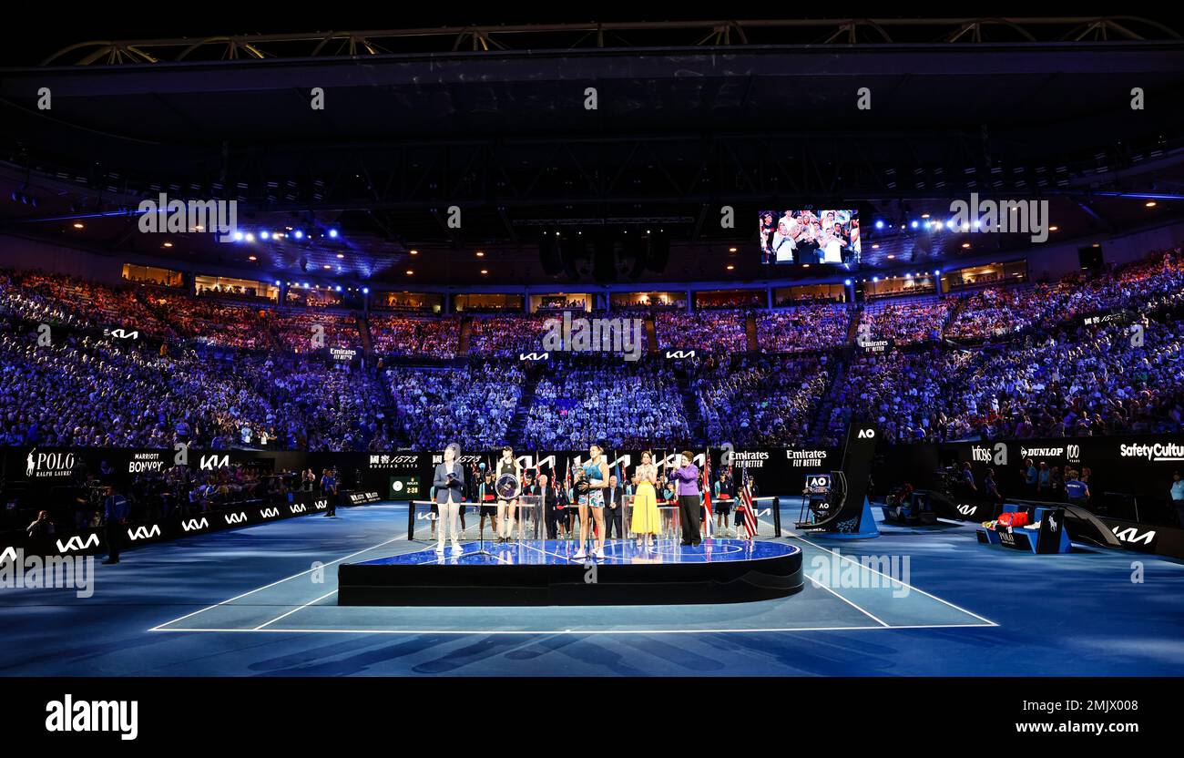 melbourne-australia-28th-jan-2023-trophy-presentation-after-the