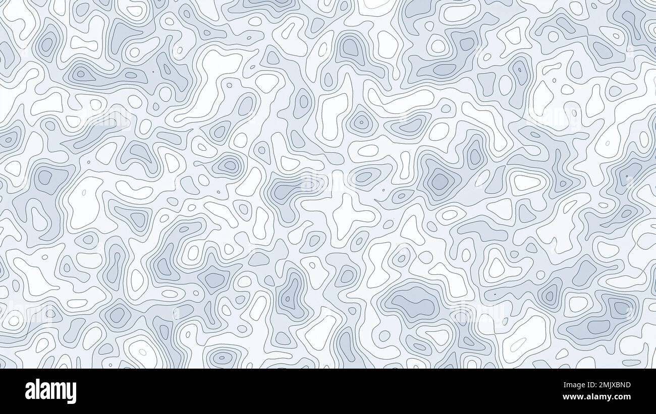 Topographic map of the earth's surface. Lines of the earth's surface