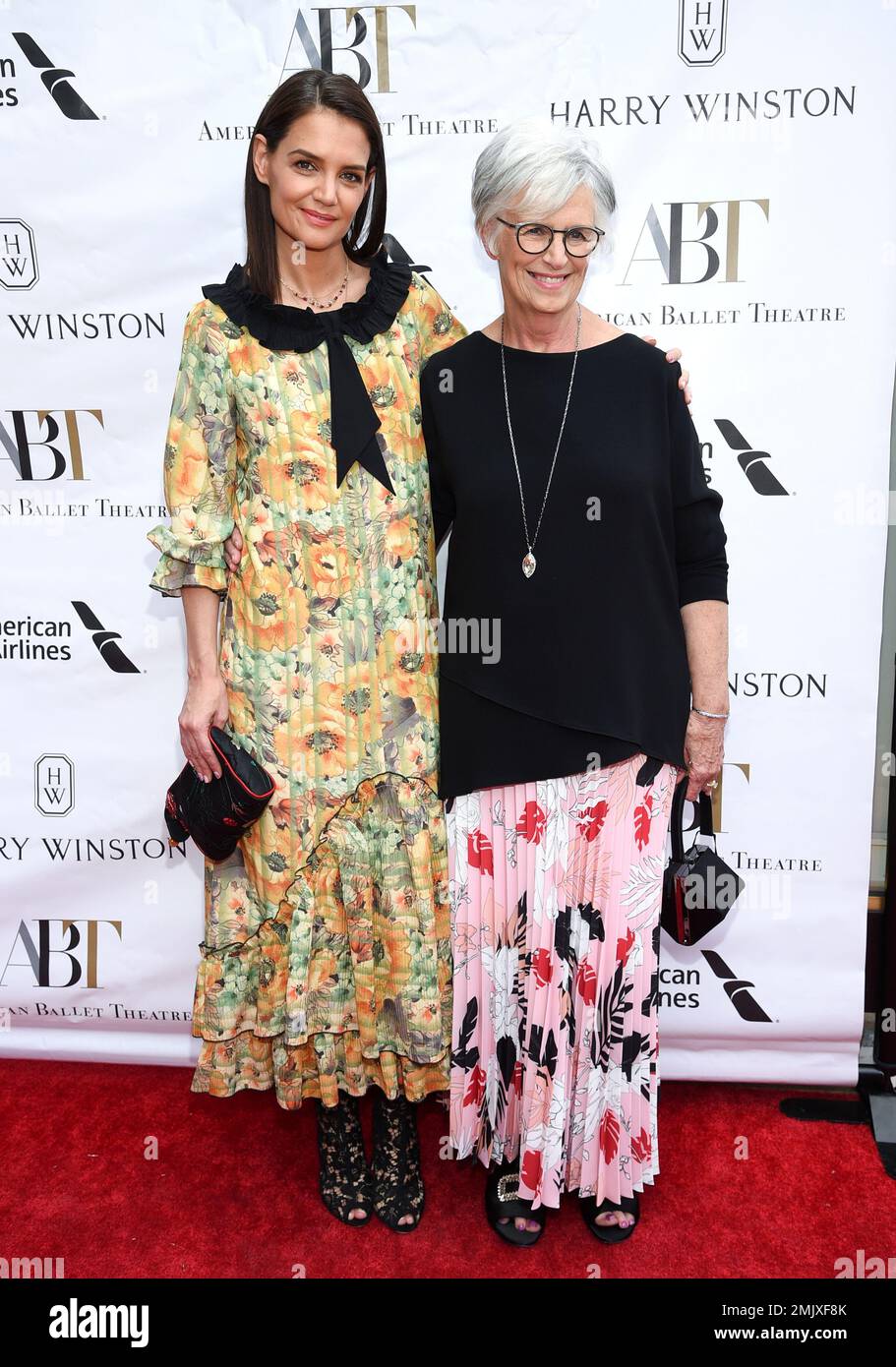 Actress Katie Holmes, left, and mother Kathleen StothersHolmes attend the American Ballet