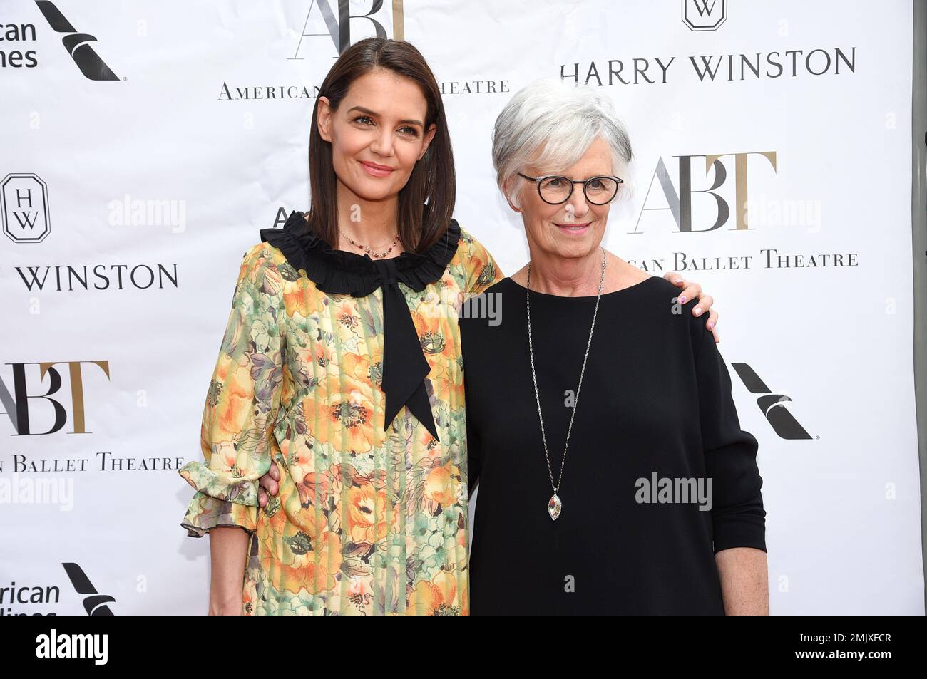 Actress Katie Holmes, left, and mother Kathleen StothersHolmes attend