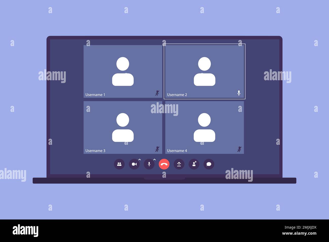 UI UX template for video conferencing and meetings application on ...