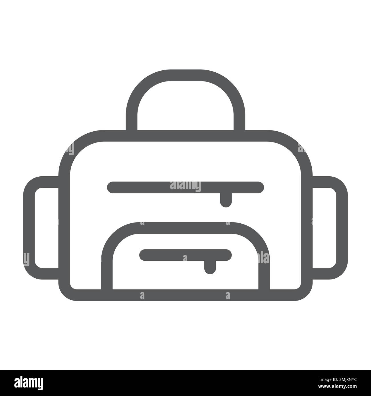 Sport bag line icon, sport and baggage, fitness bag sign, vector