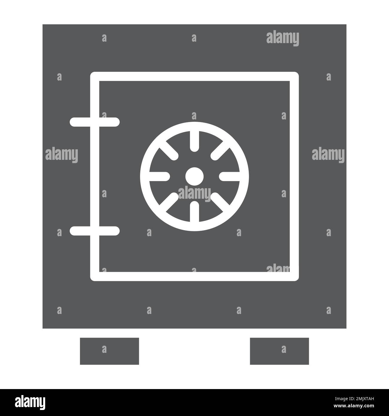 Safety box glyph icon, safe and security, strongbox sign, vector graphics, a solid pattern on a white background, eps 10. Stock Vector
