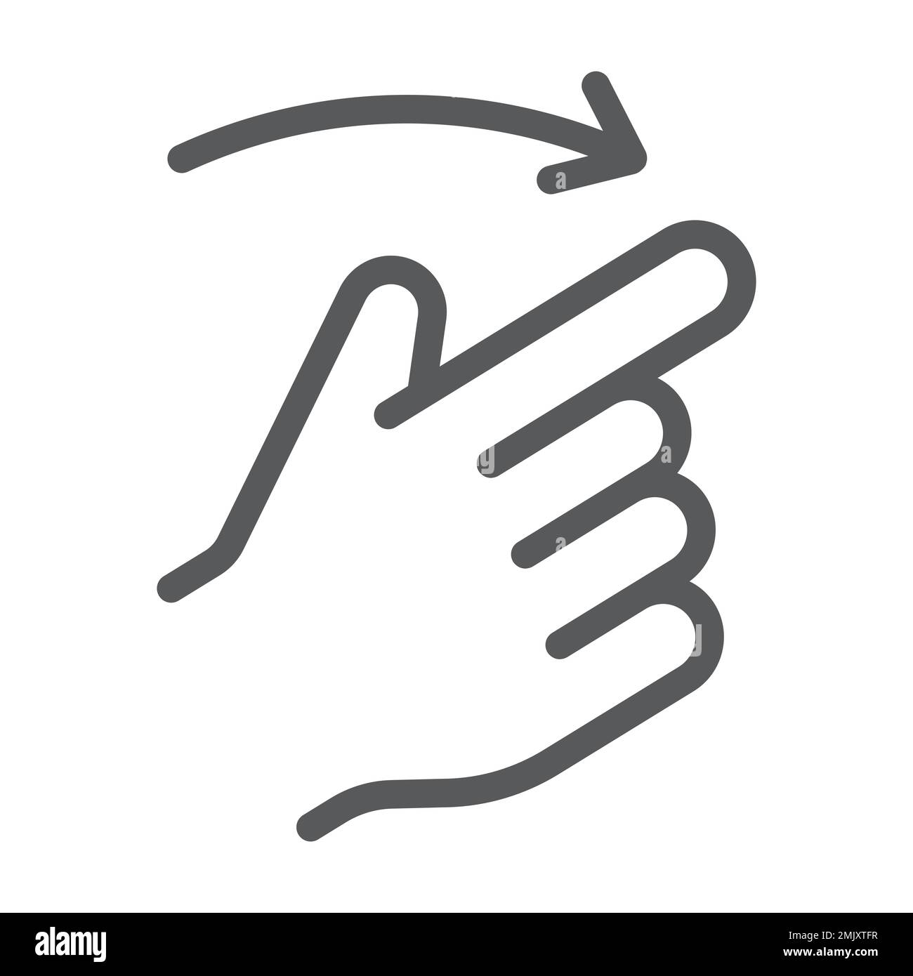 Two Finger Drag Up Glyph Icon, Gesture and Hand, Flick Sign