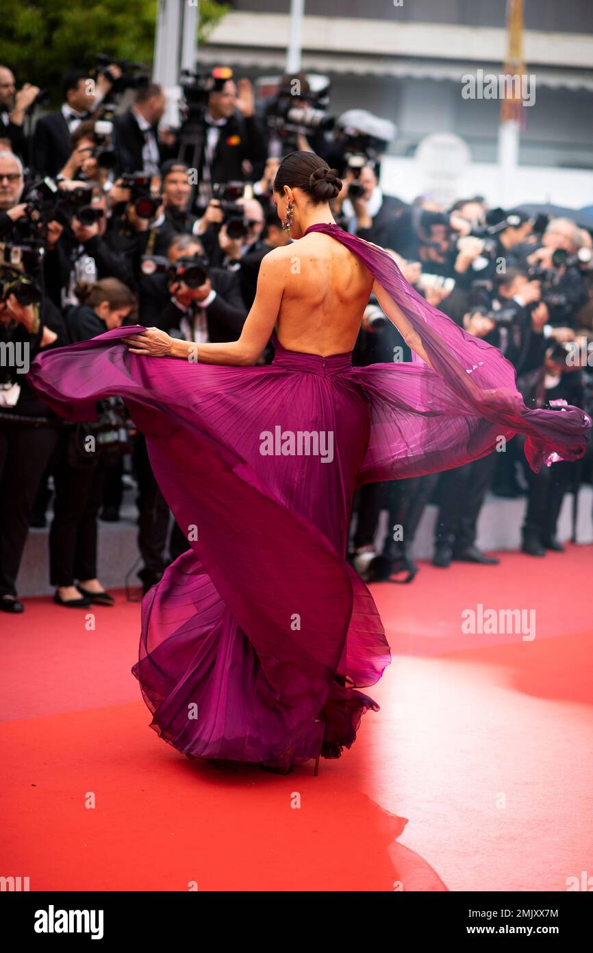 Actress Marica Pellegrinelli poses for photographers upon arrival at