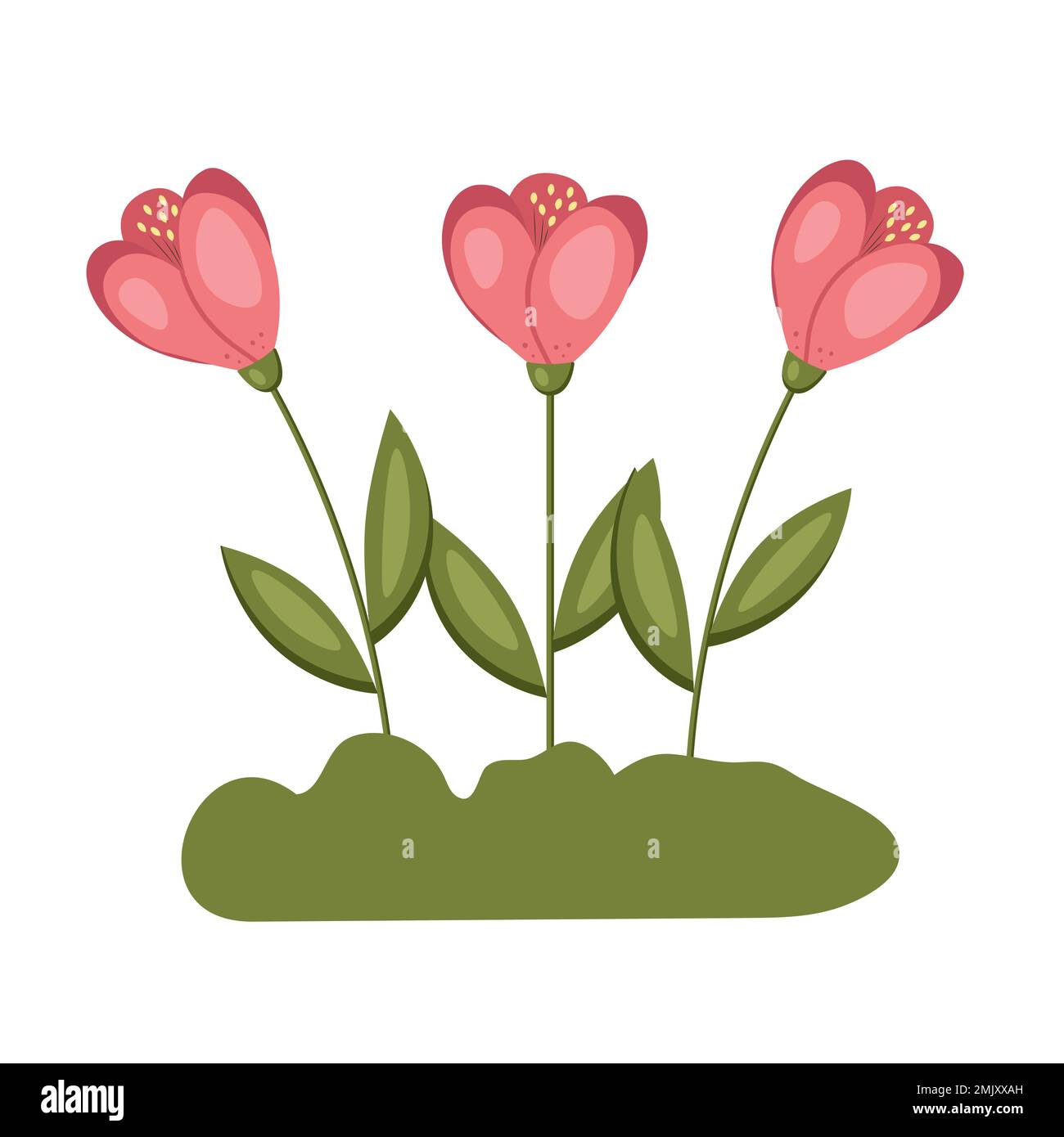 Spring flowers background. Flat design Stock Vector Image & Art Alamy