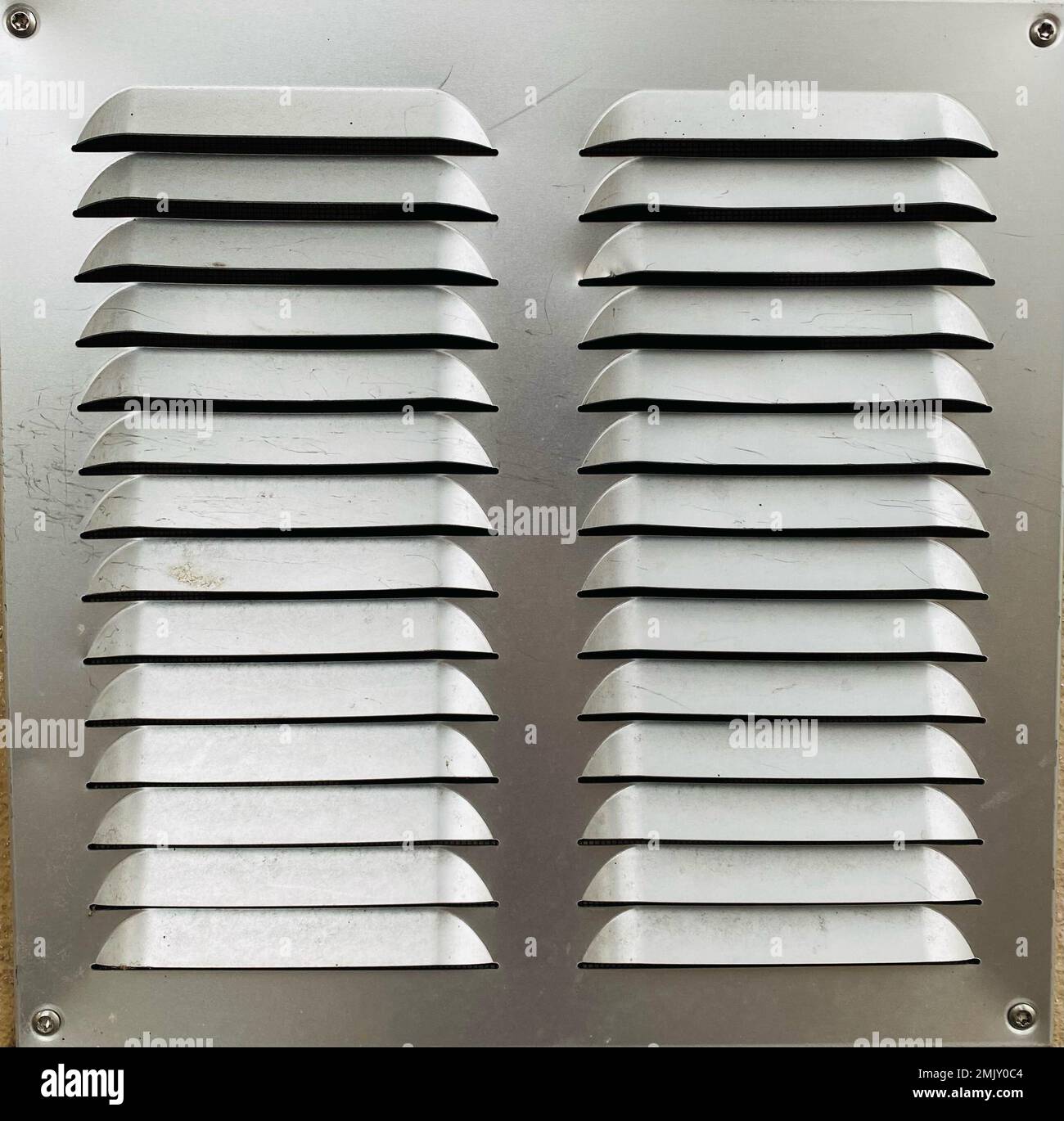 Silver ventilation cover from an industrial kitchen Stock Photo - Alamy
