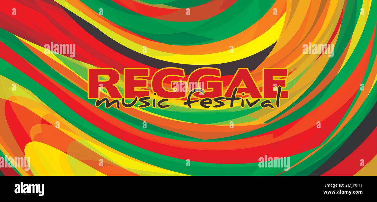 Colorful reggae background for flyer of music fest. Artistic vector