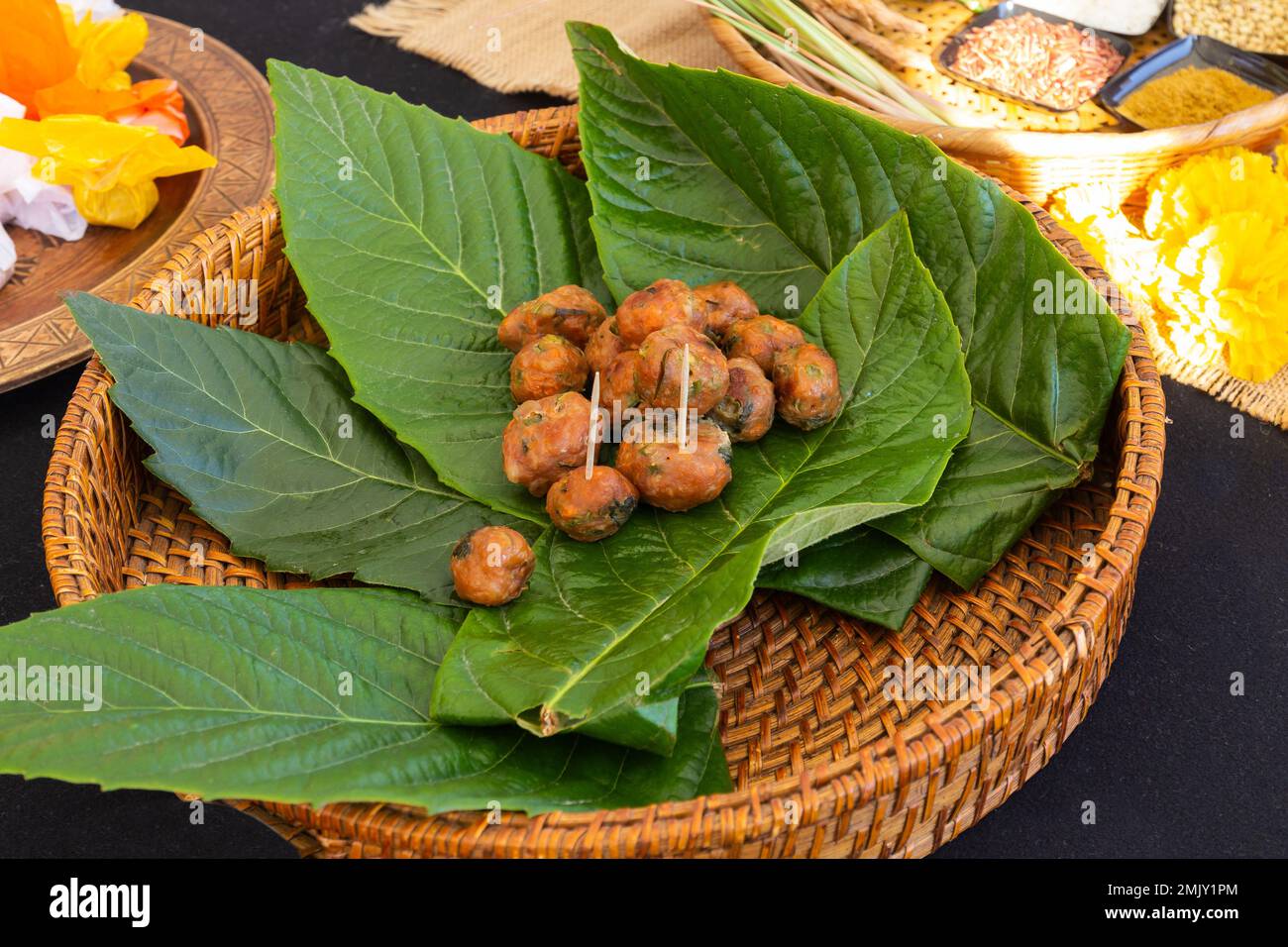 Delicious Thai meatballs, made with a blend of ground chicken and