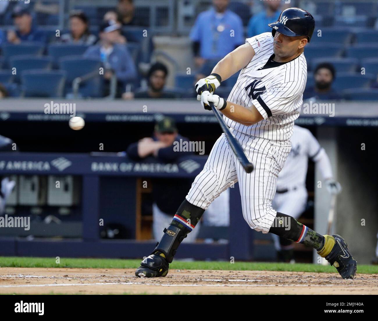 New York Yankees Kendrys Morales hits a home run during the