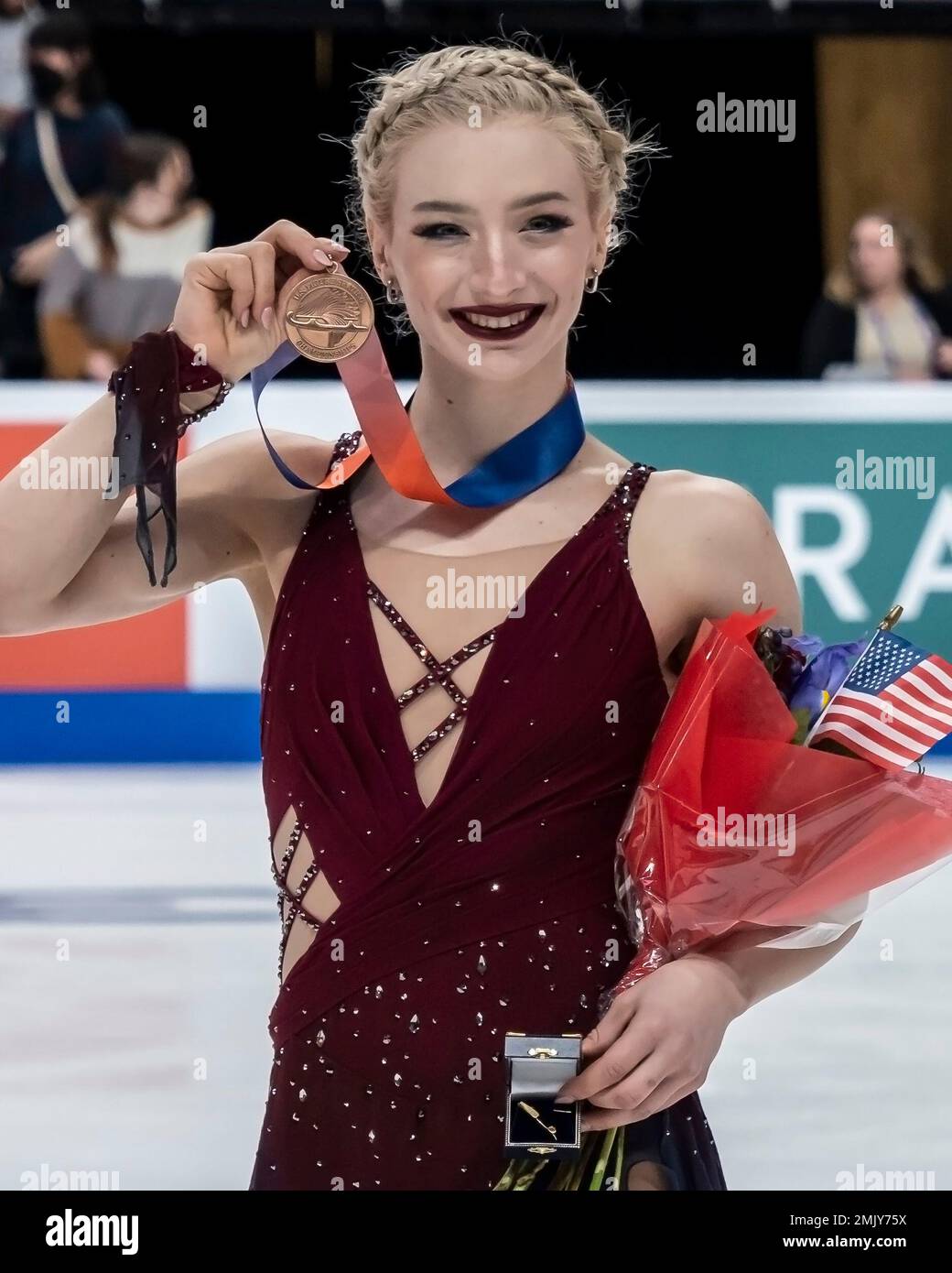 San Jose, USA. 27th Jan, 2023. Amber Glenn took the bronze medal in the