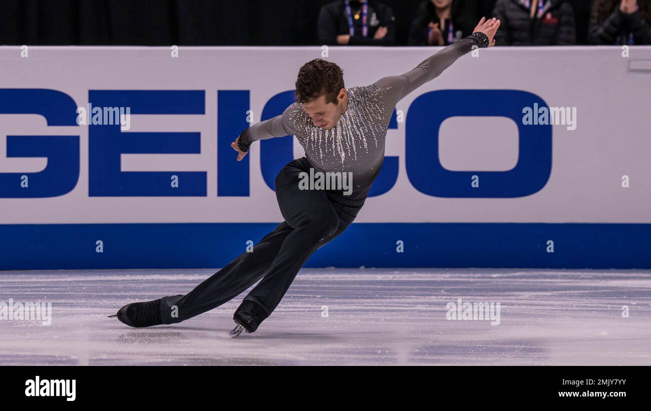 Jason Brown placed second in the men's short program with a score of