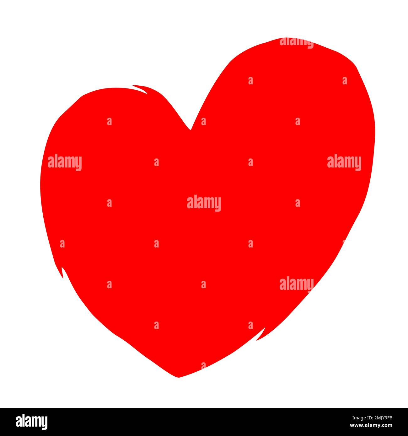 Heart hand drawn with ink brush isolated on white background Stock ...