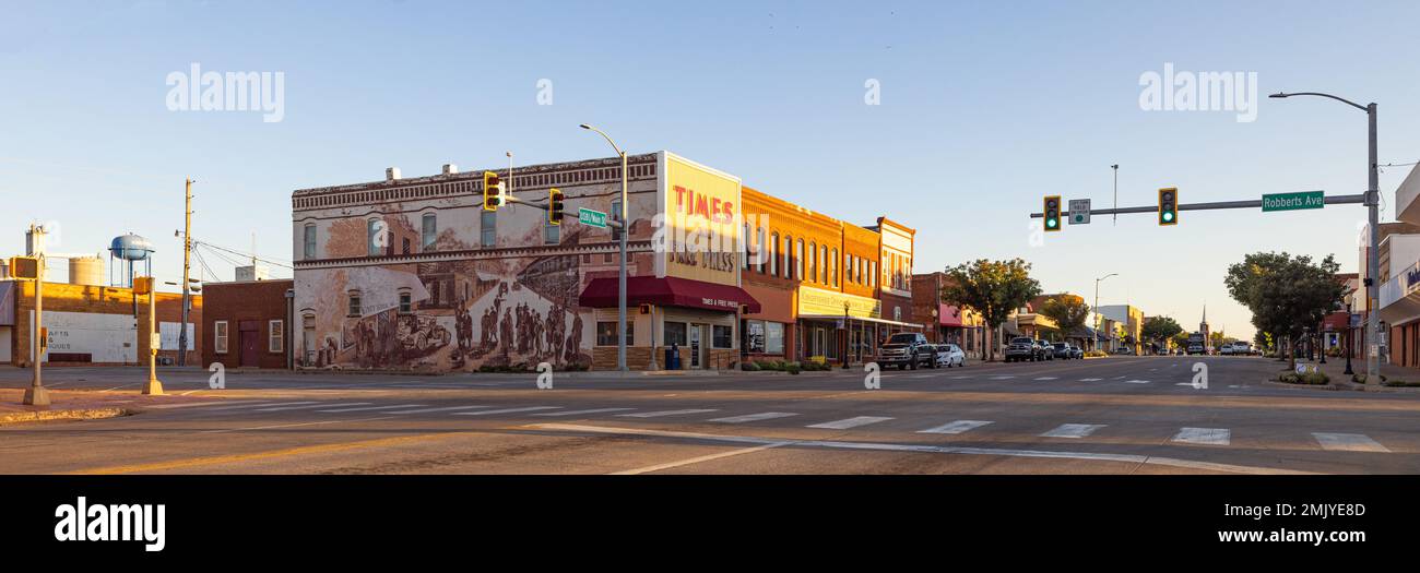 Kingfisher, Oklahoma, USA October 17, 2022 The old business district