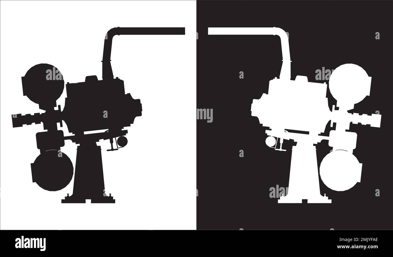 Old Projector Camera Silhouette Vector Stock Vector