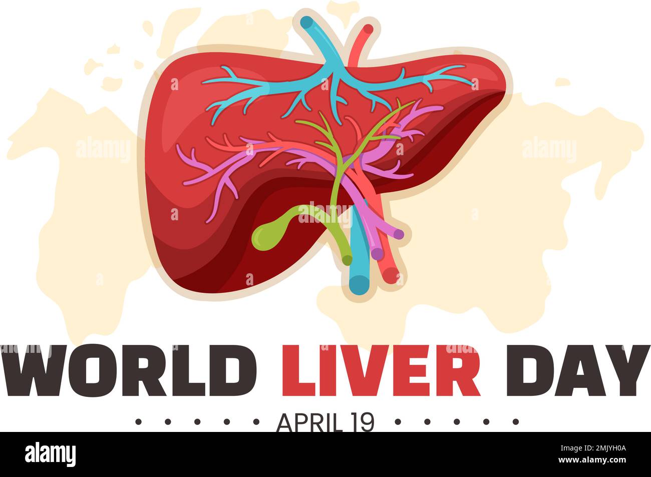 World Liver day on April 19th Illustration to Raise Global Awareness of ...