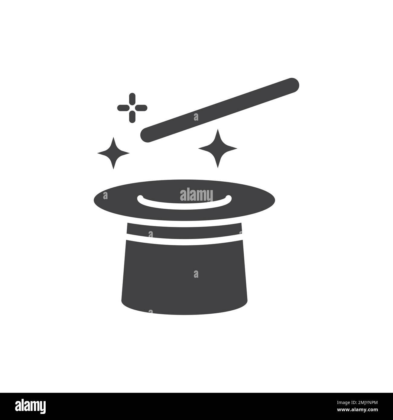 Magic hat vector icon. filled flat sign for mobile concept and web design. Stock Vector