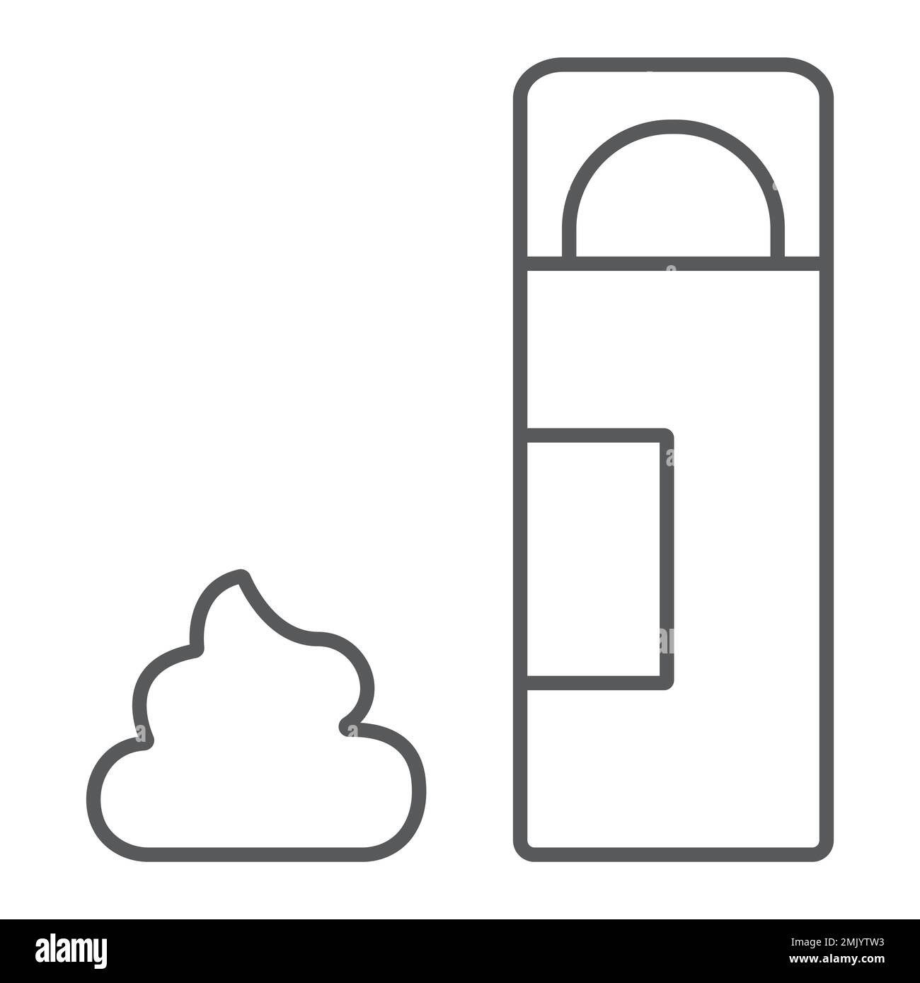 Shaving cream thin line icon, face and care, shaving foam sign, vector
