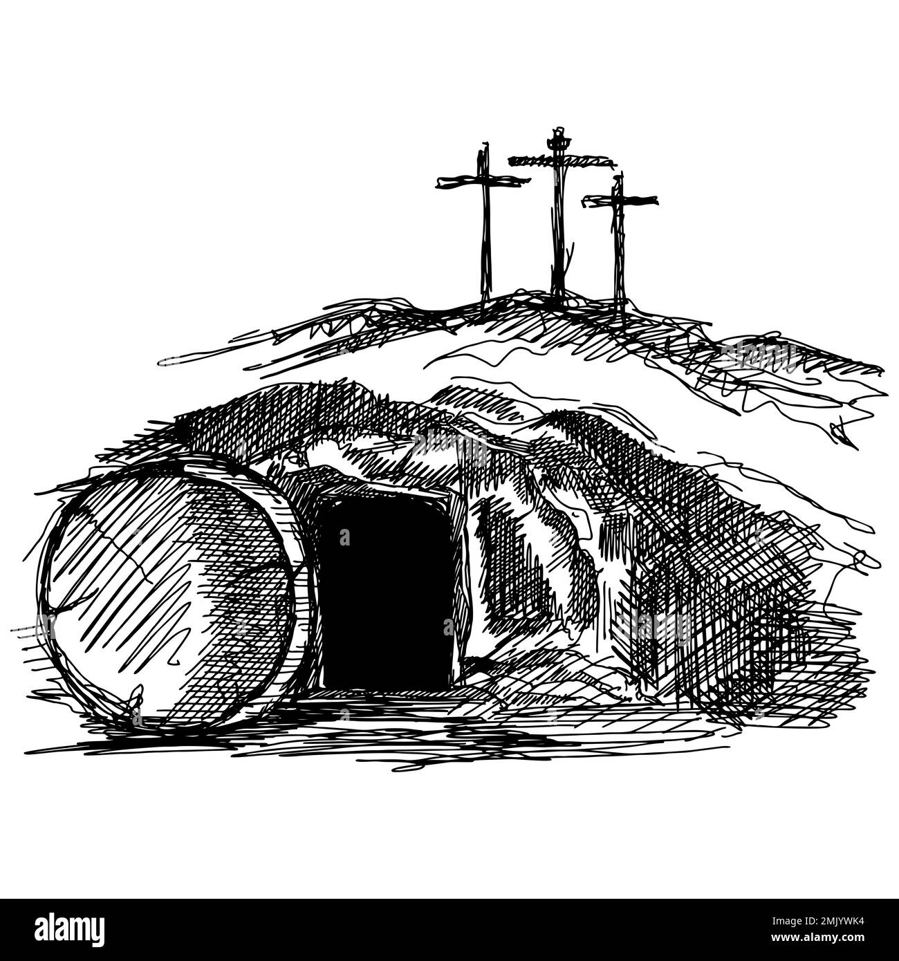 Jesus Resurrection Tomb Clipart