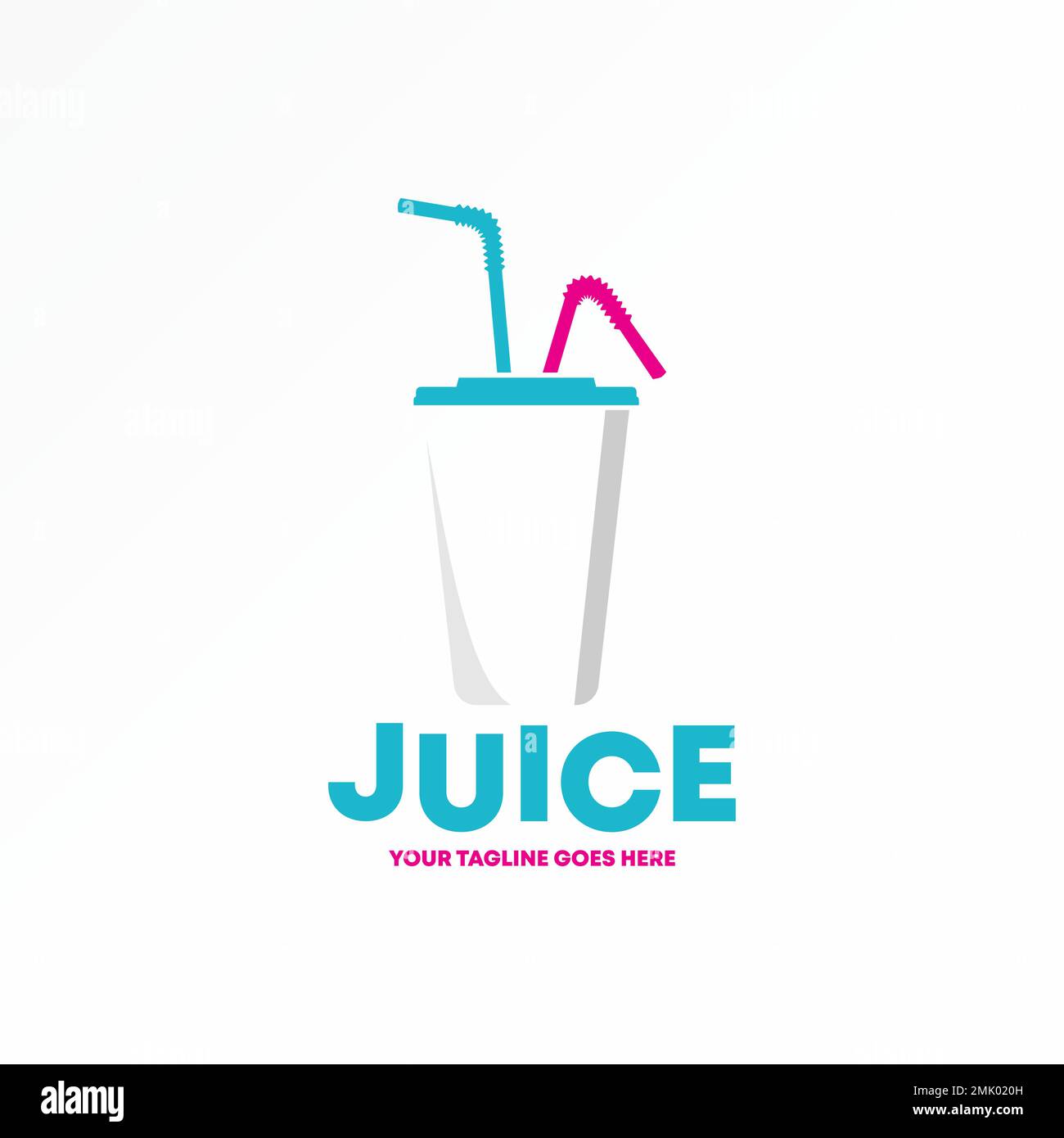 Simple Tea, ice, coffee, juice cup with drinking straw image graphic icon logo design Abstract concept vector stock symbol related to drink. Stock Vector