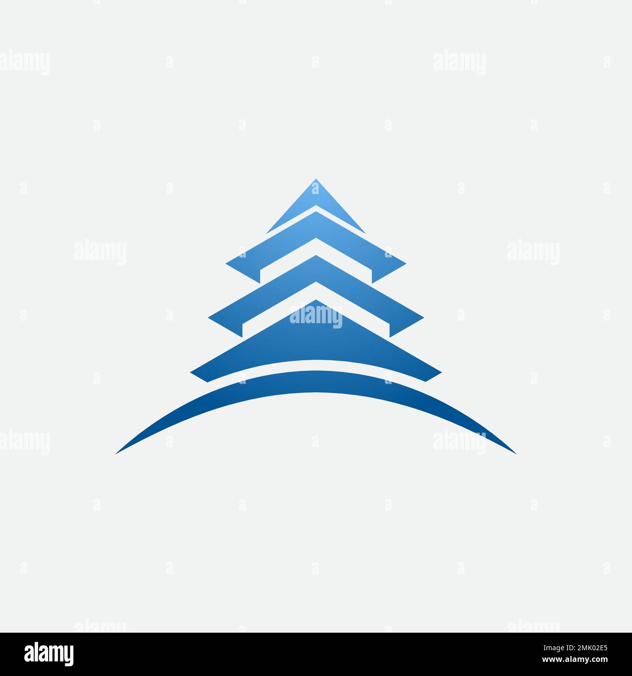 modern logo template hindu and buddhist pagoda, easy to make and suitable for companies with vector eps format Stock Vector