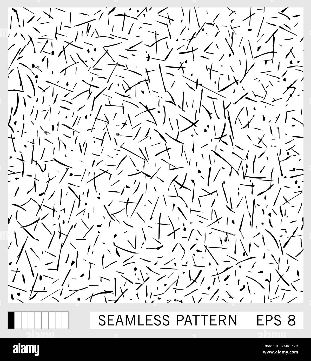 Seamless pattern. Chaotically scattered small litter, dust and splashes. Vector texture Stock Vector