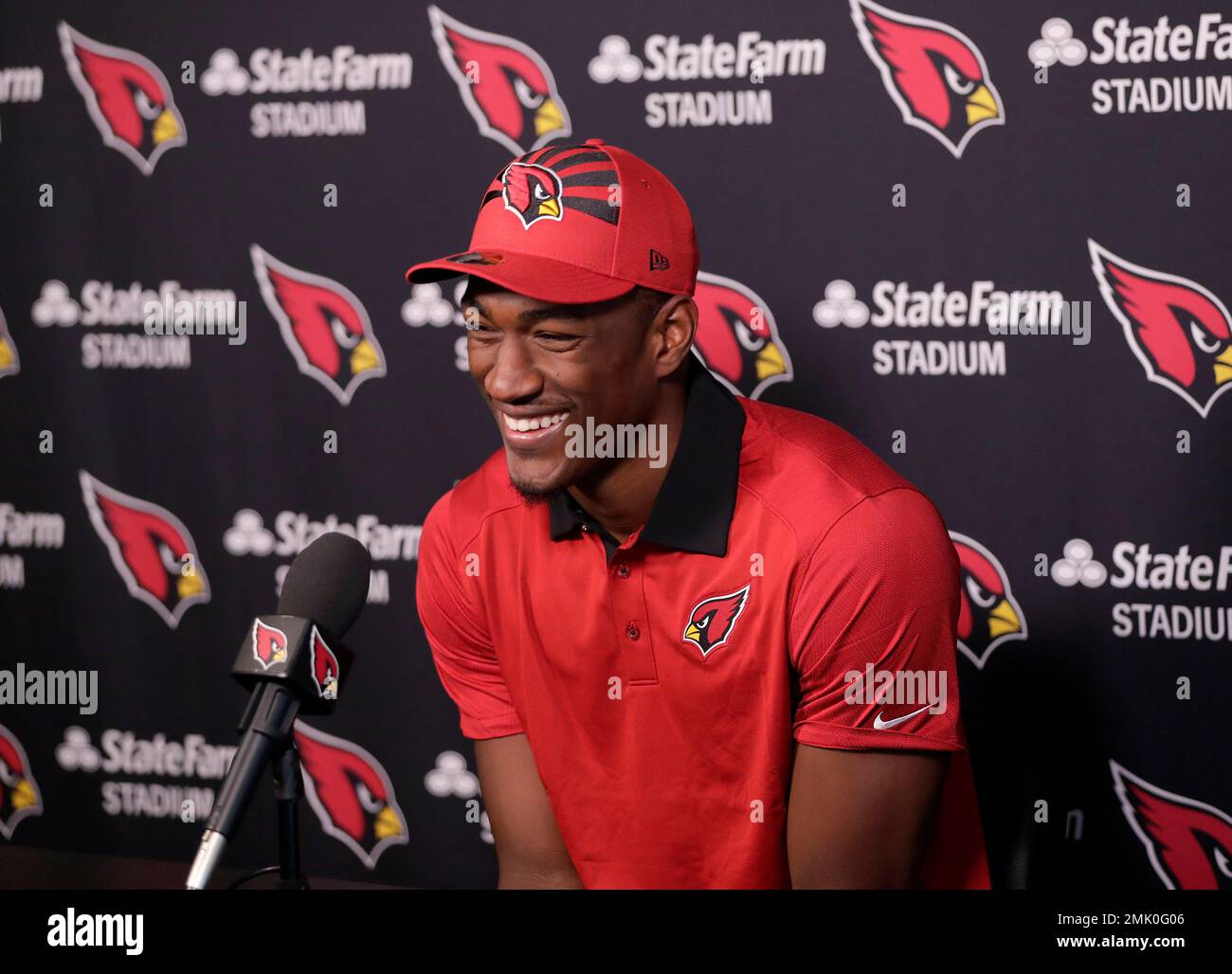 Arizona Cardinals rookie Jon Gaines II works out during an NFL football  mini camp, Friday, May 12, 2023, in Tempe, Ariz. (AP Photo/Matt York Stock  Photo - Alamy