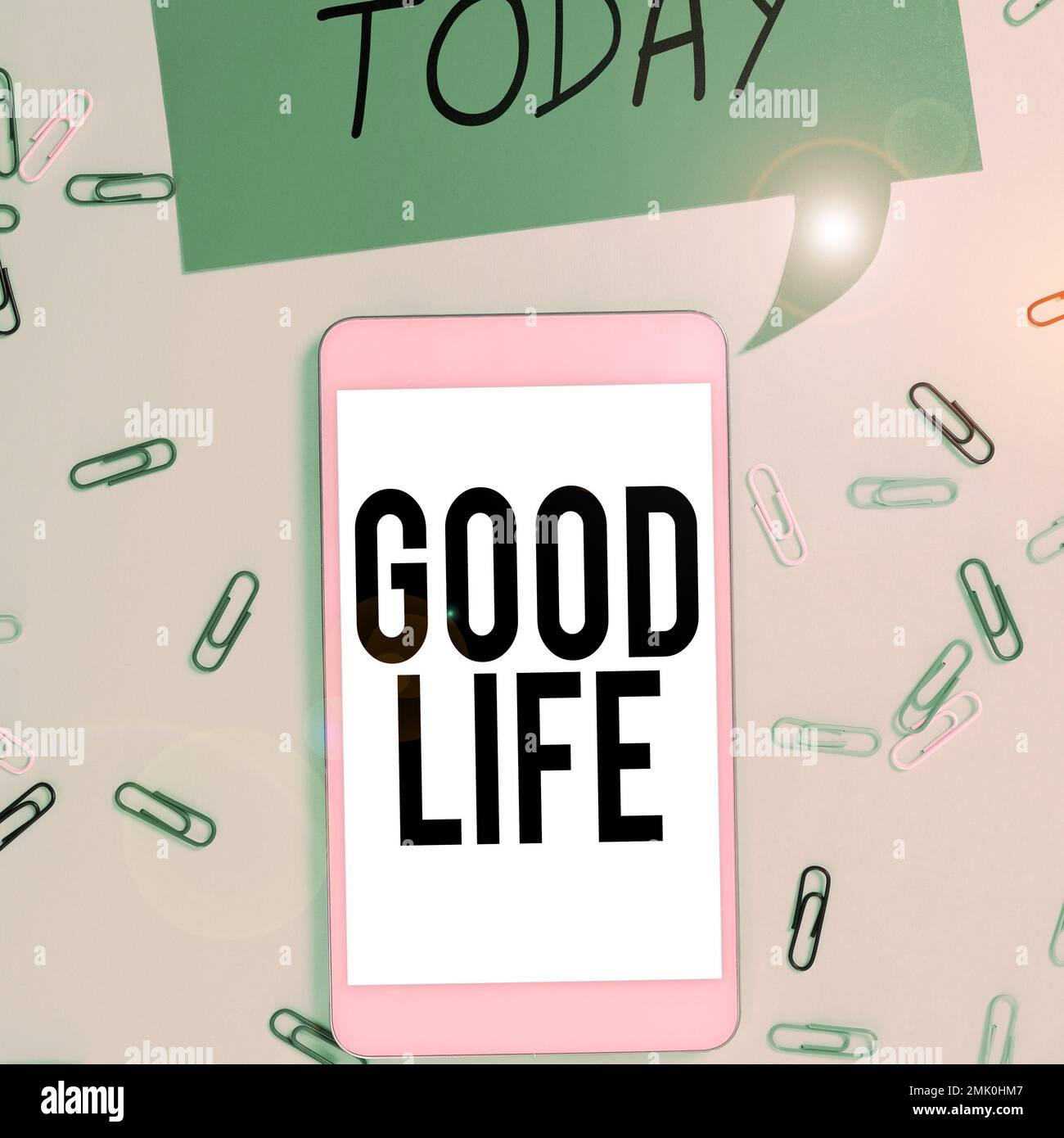 Life Word Image Sign displaying Good Life. Word Written on living in comfort and luxury ...