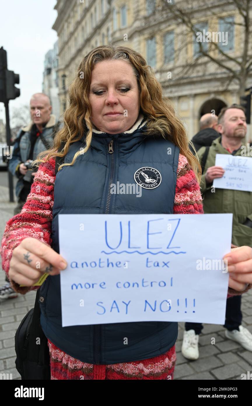Trafalgar square, January 28 2023. London, UK. Hundreds of protesters