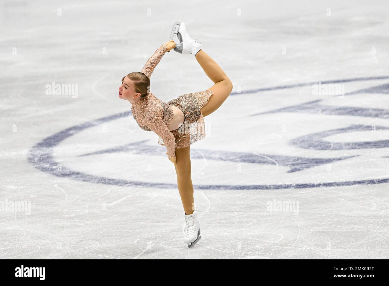 Espoo, Finland. 28th Jan, 2023. Eva-Lotta KIIBUS (EST), during Women Free Skating, at the ISU European Figure Skating Championships 2023, at Espoo Metro Areena, on January 28, 2023 in Espoo, Finland. Credit: Raniero Corbelletti/AFLO/Alamy Live News Credit: Aflo Co. Ltd./Alamy Live News Stock Photo