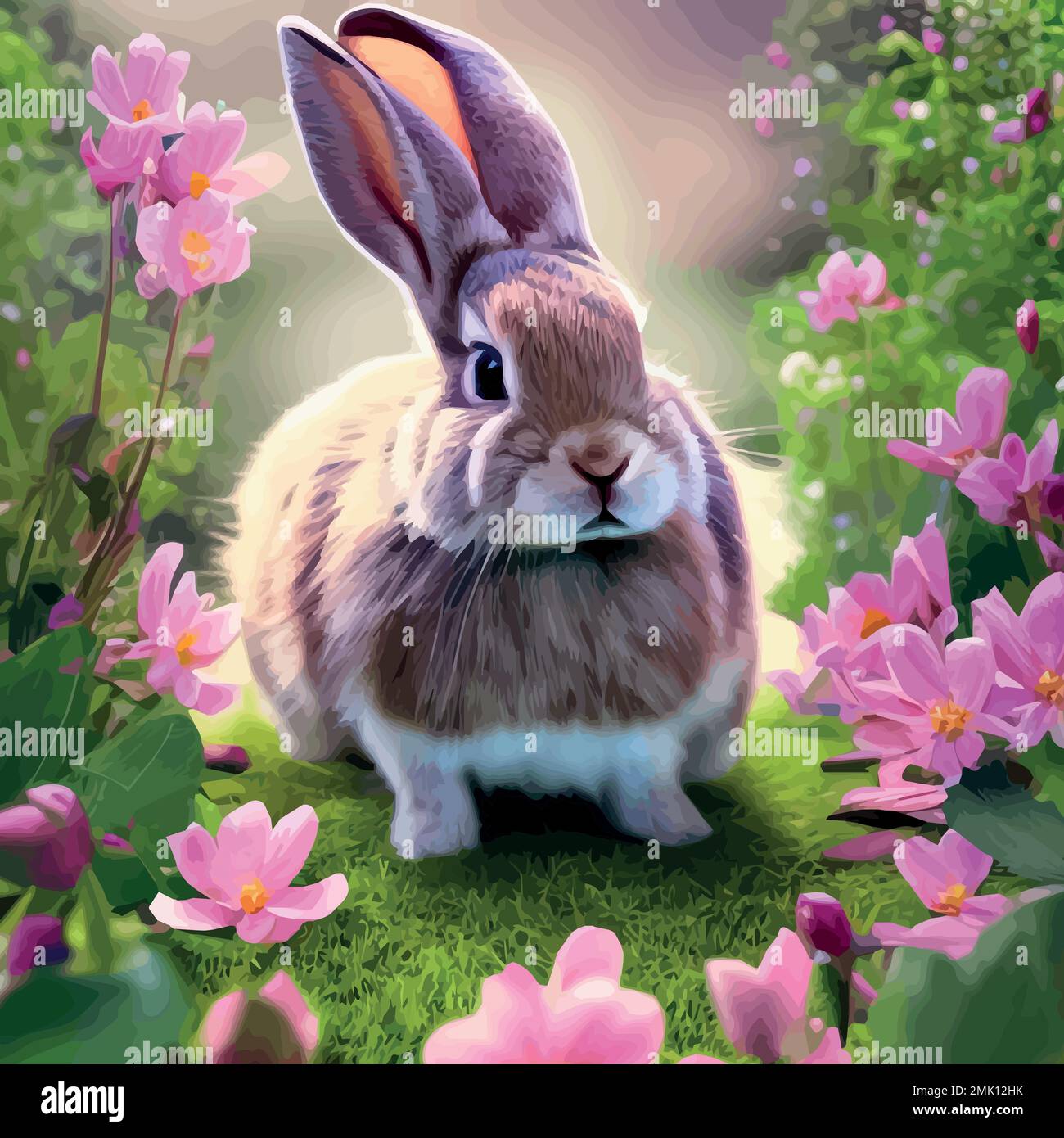 Happy bunny Stock Vector Images - Alamy