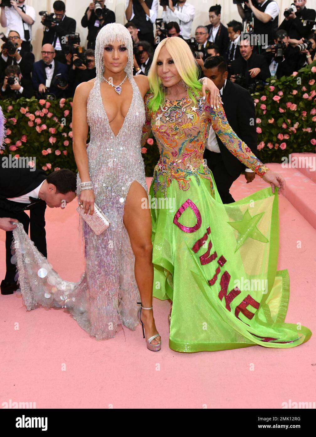 Donatella Versace attending the Metropolitan Museum of Art Costume  Institute Benefit Gala 2019 in New York, USA Stock Photo - Alamy