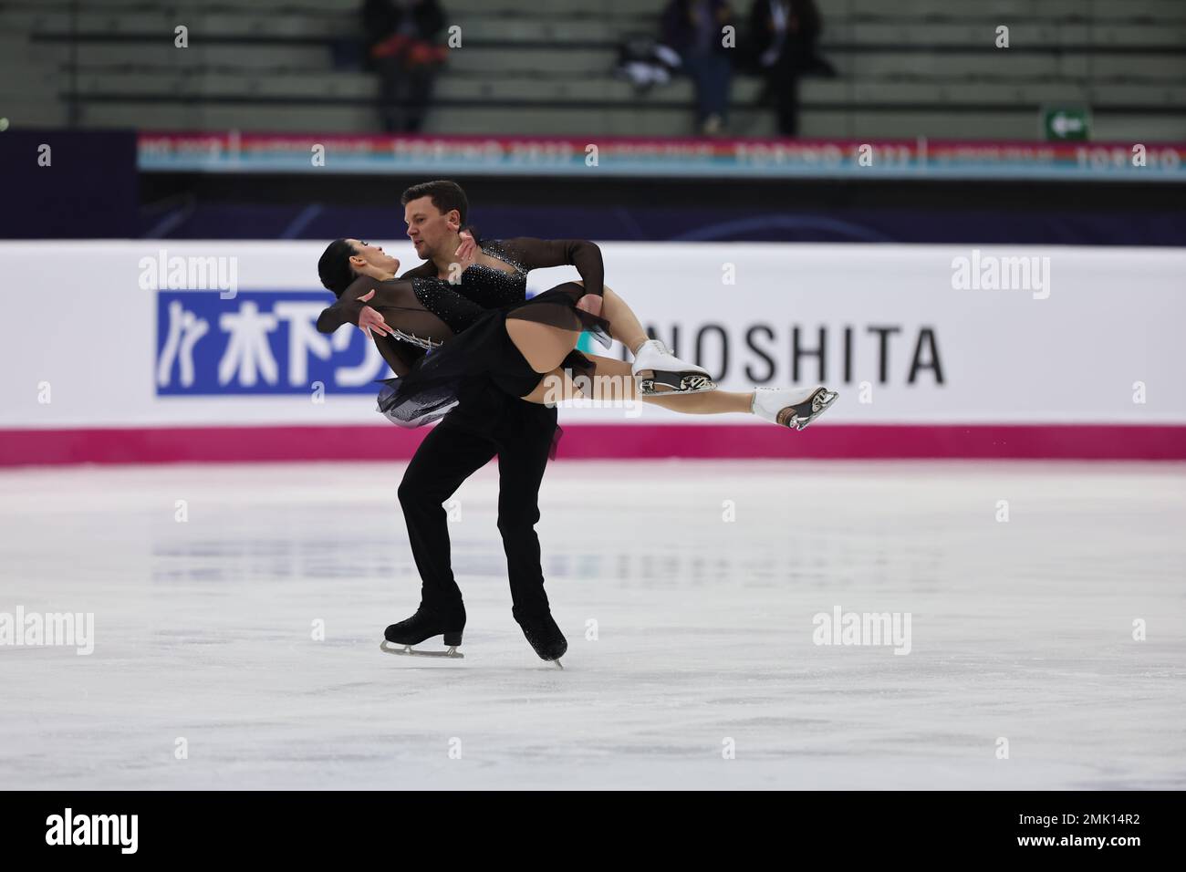 Charlene Guignard and Marco Fabbri of Italy compete during the ISU