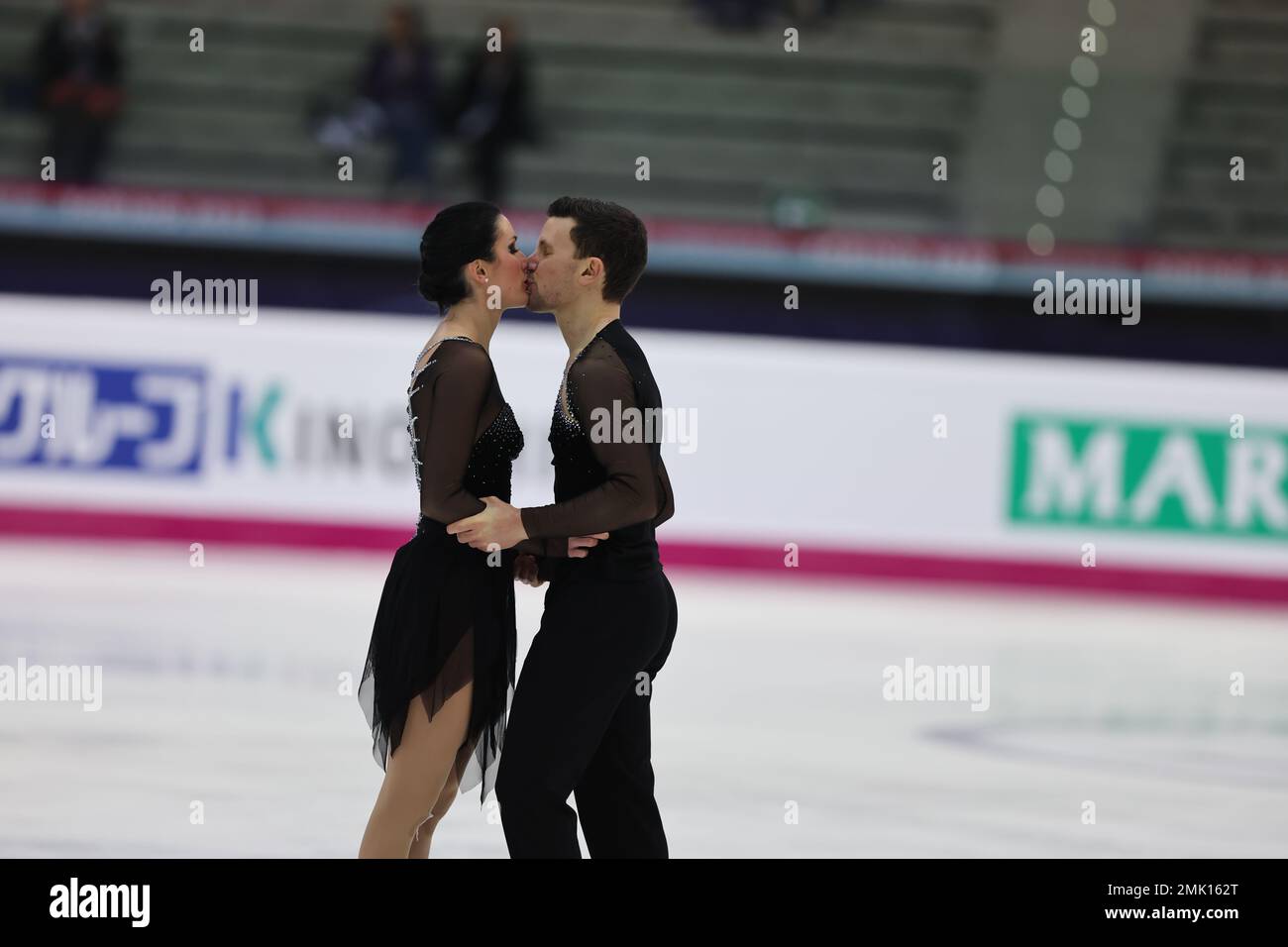 Charlene Guignard and Marco Fabbri of Italy compete during the ISU