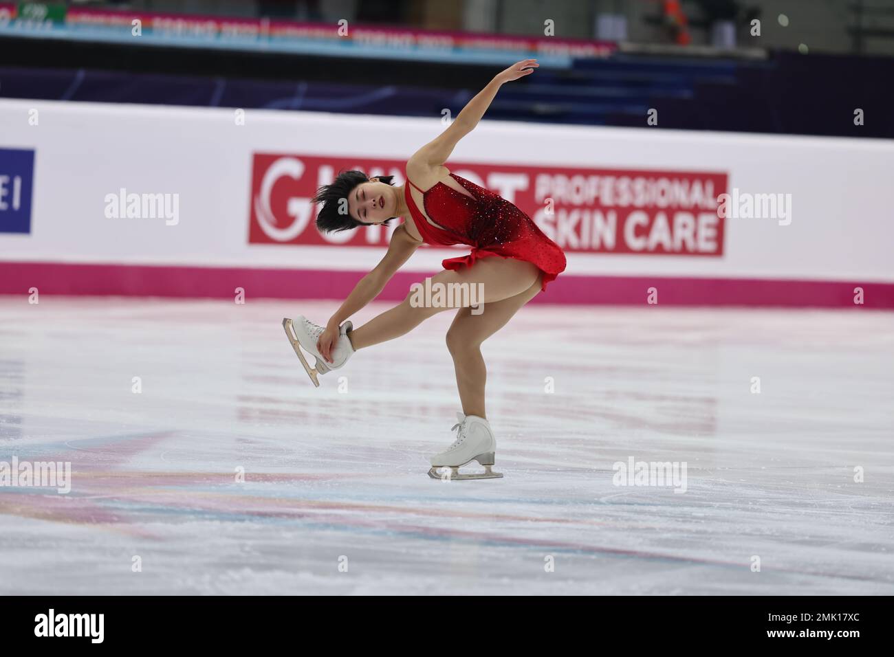 Kaori Sakamoto of Japan competes during the ISU Grand Prix of Figure