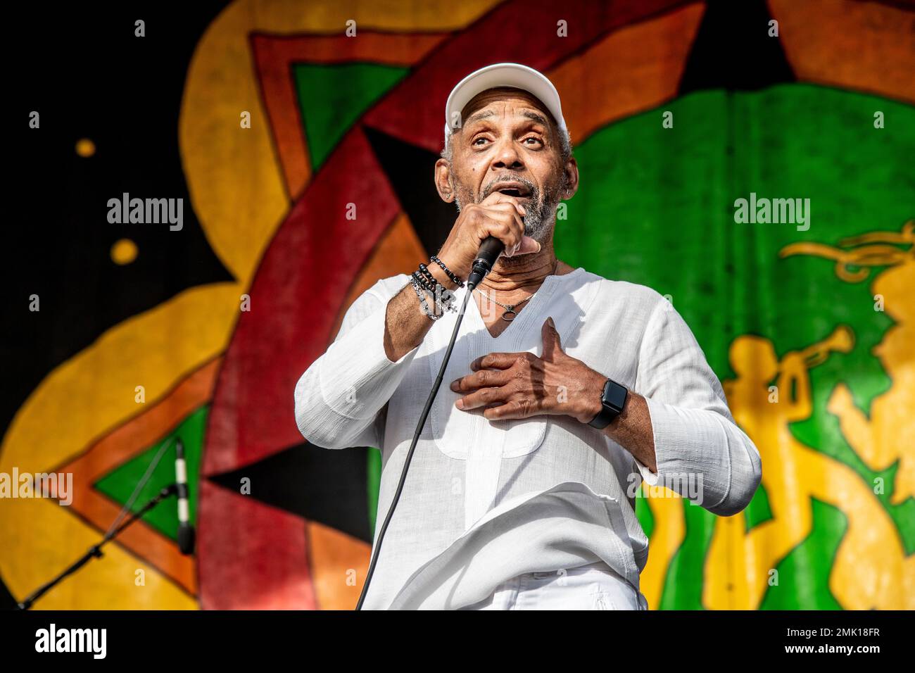 Frankie Beverly performs with Maze at the New Orleans Jazz and Heritage