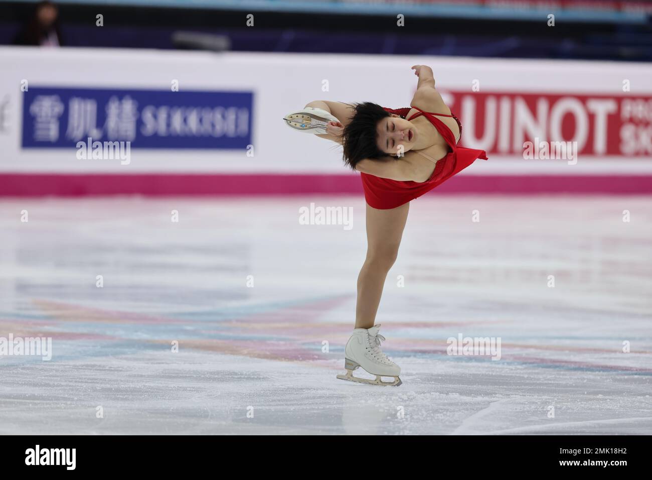 Kaori Sakamoto of Japan competes during the ISU Grand Prix of Figure