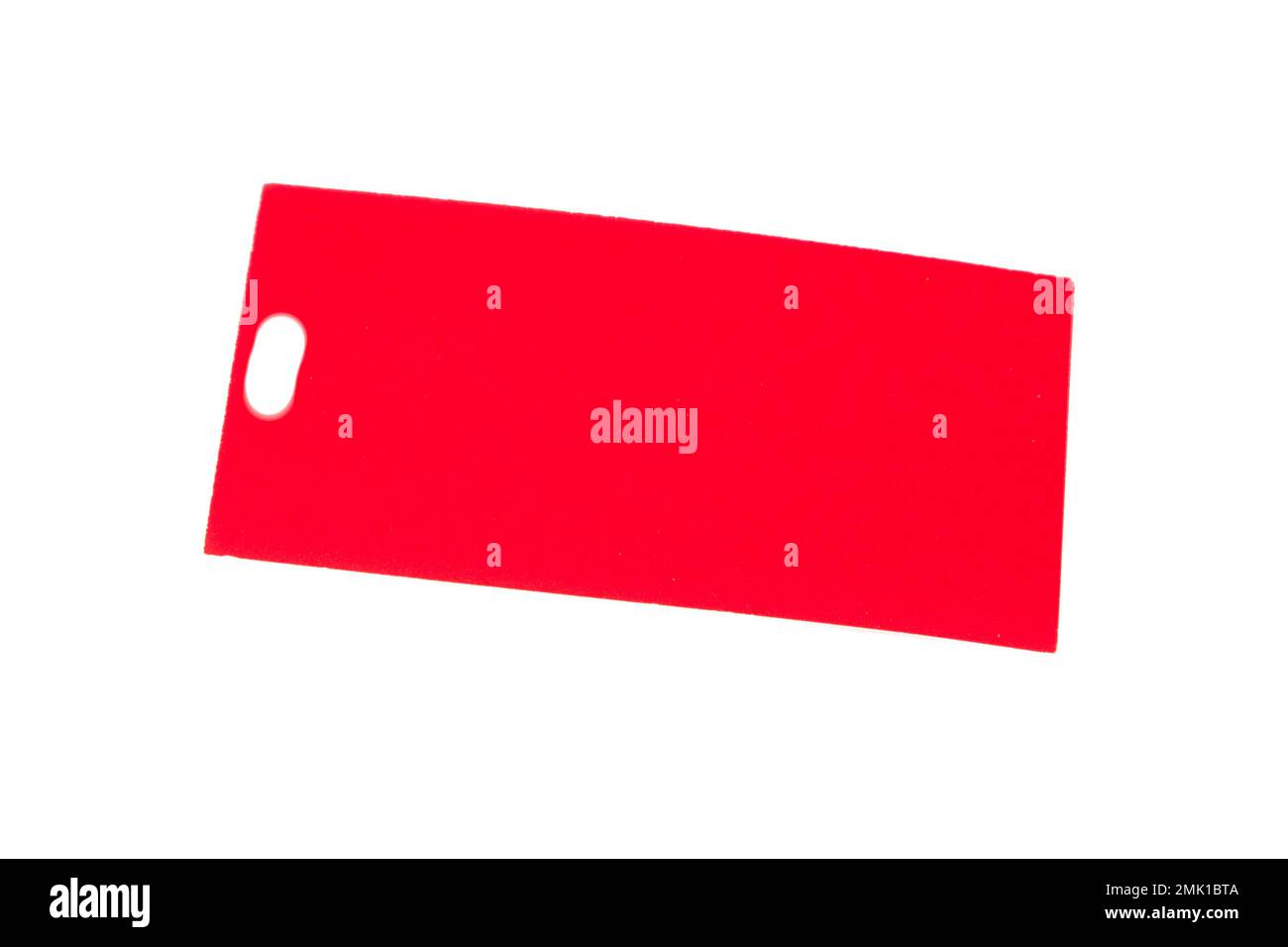 red tag for clothing label to sale in shope empty blanck for mark and text Stock Photo