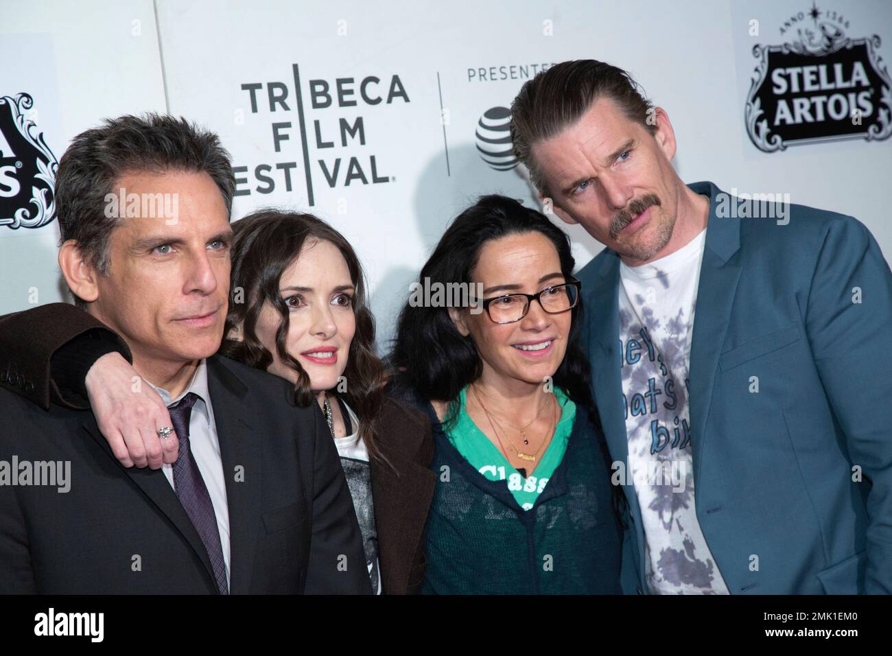 Ben Stiller, from left, Winona Ryder, Janeane Garofalo and Ethan Hawke  attend the screening for \, image size:1300x956