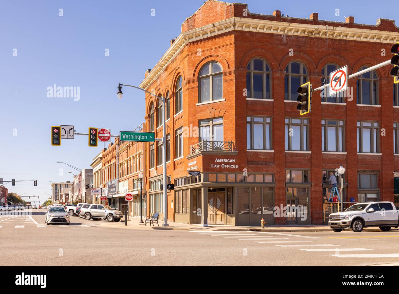 Ardmore, Oklahoma, USA October 19, 2022 The old business district on