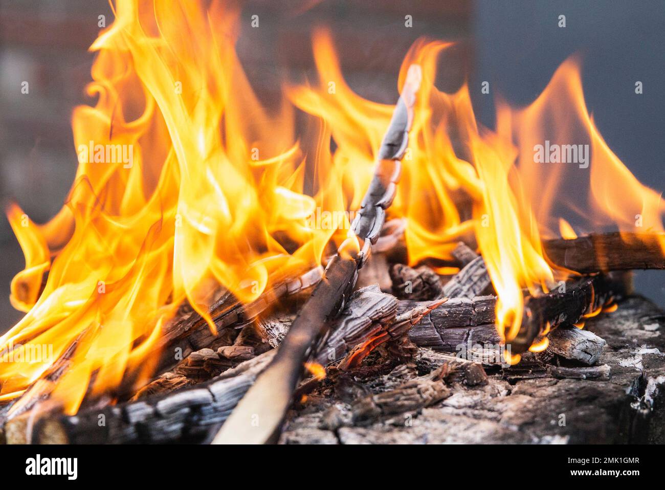 Torch fire wood burning Stock Photo by statuslapa