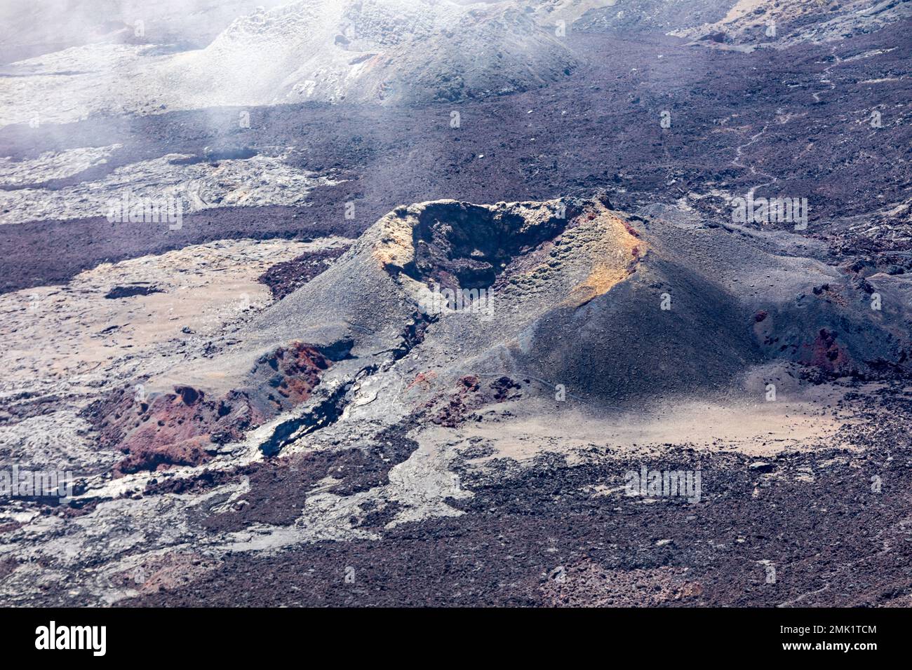Reunion Island Piton de la Fournaise volcano Piton Jacob crater