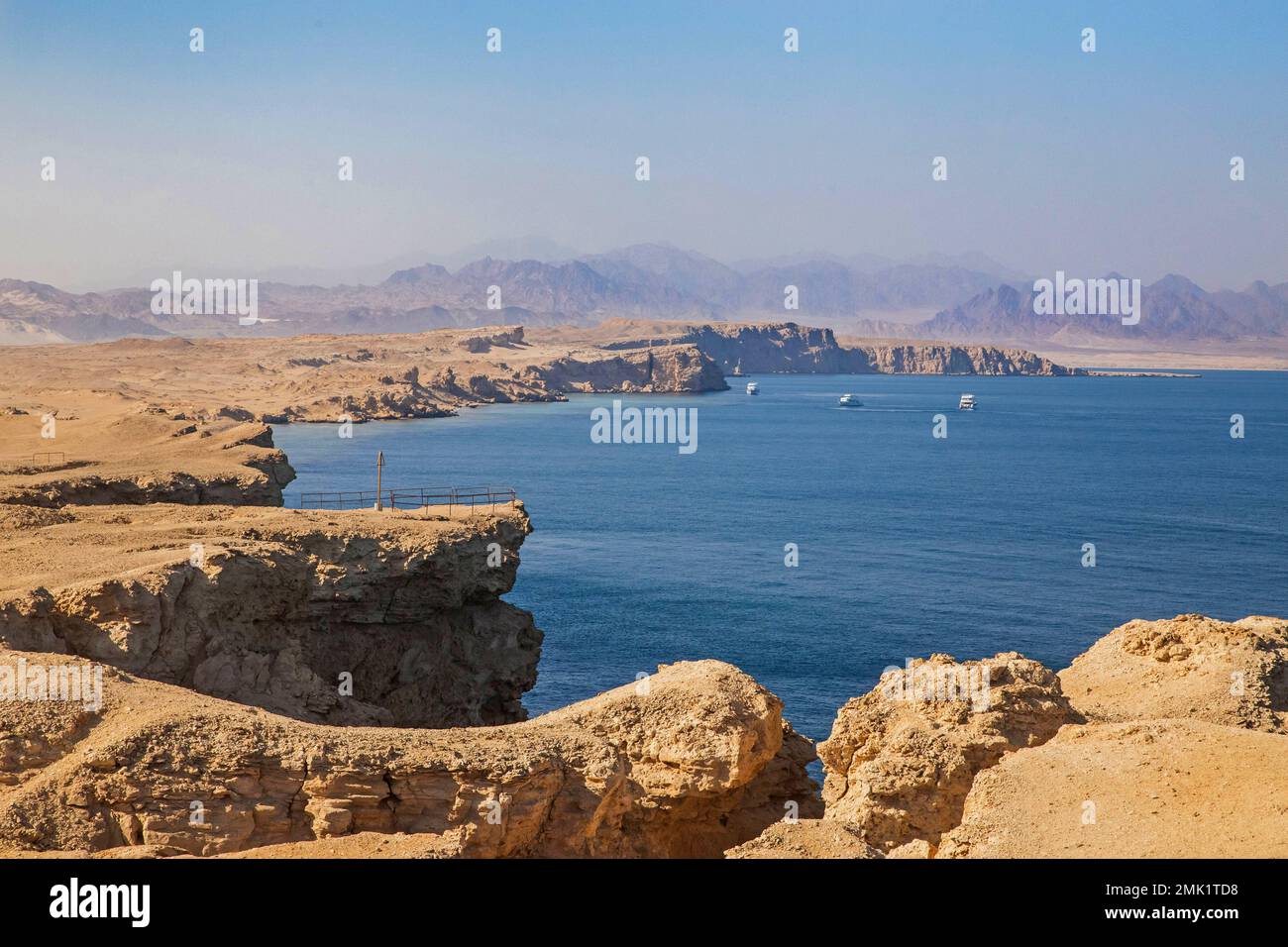 Cliff on the red sea in Egypt Stock Photo
