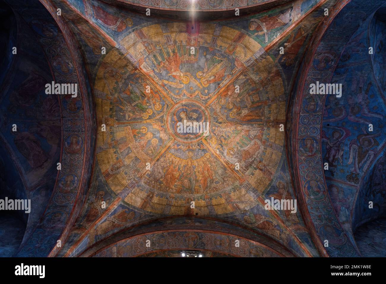 Ceiling Fresco Secco painting The heavenly Jerusalem at St. Blasii