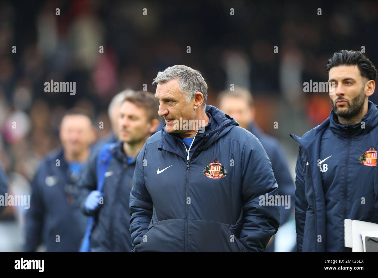 Craven Cottage, Fulham, London, UK. 28th Jan, 2023. FA Cup Football, Fulham versus Sunderland; Sunderland manager Tony Mowbray Credit: Action Plus Sports/Alamy Live News Stock Photo