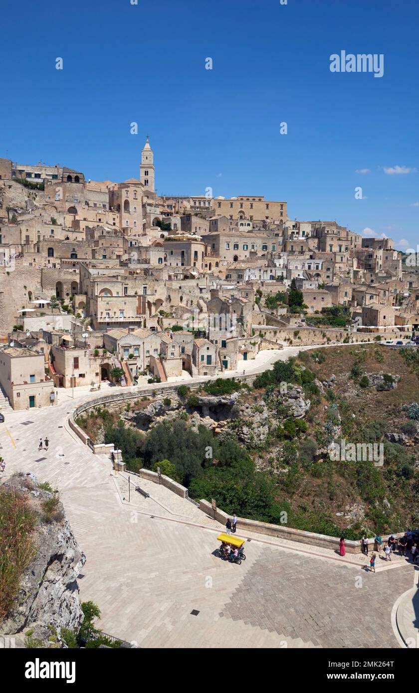 The Sassi (ancient town) of Matera, Basilicata, Italy. Stock Photo