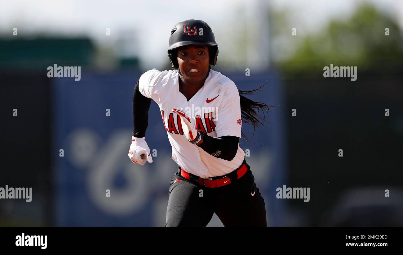 Lamar University s Kimberly Mattox 13 runs the bases during an