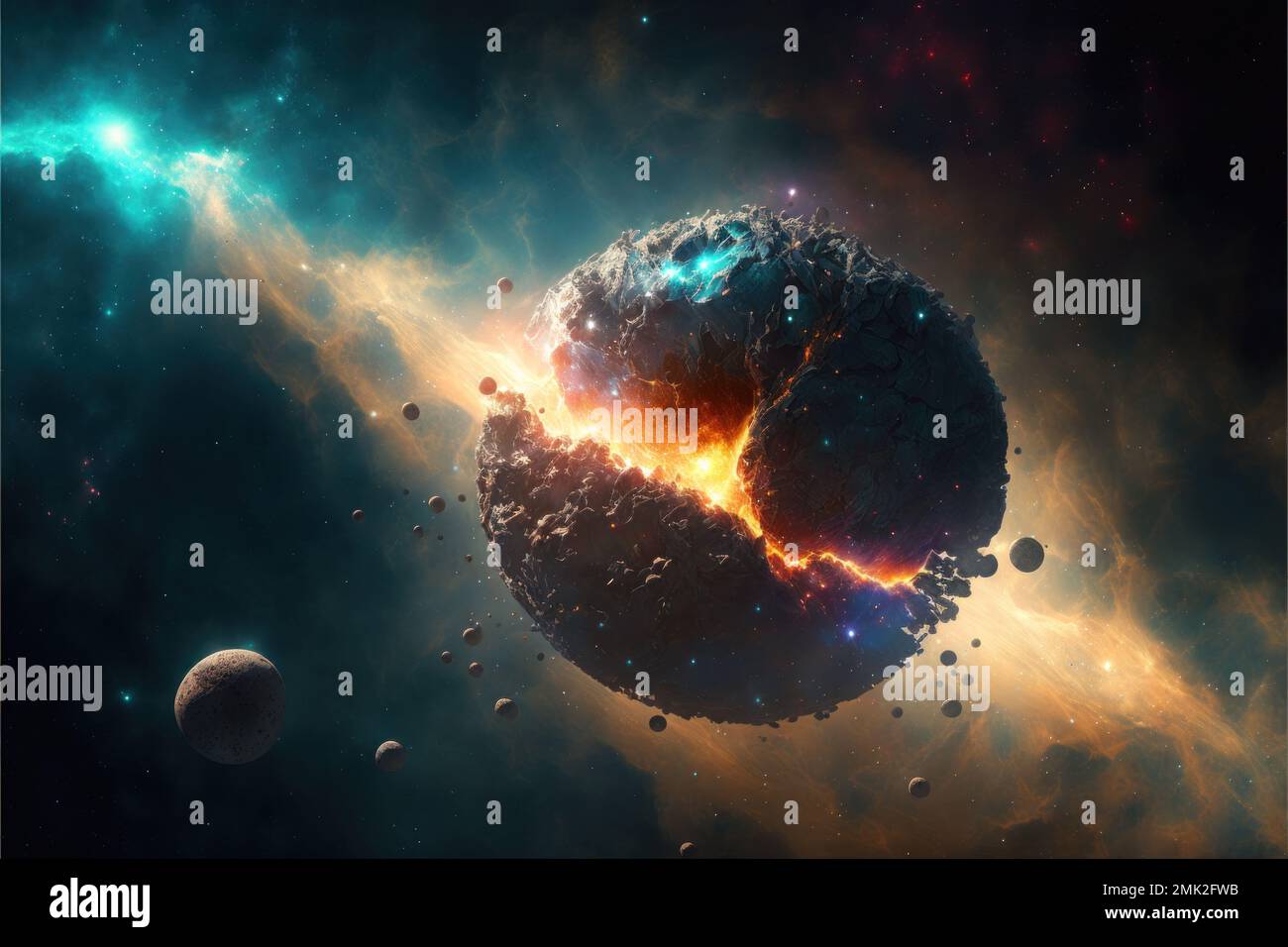 Explosion of in multidimensional spacetime, Generative, AI