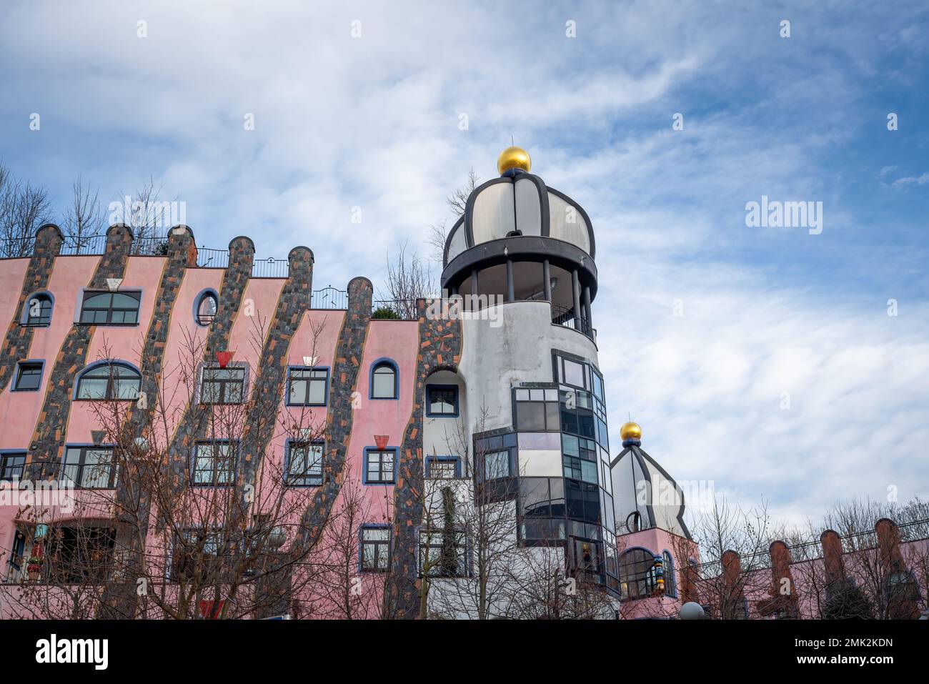 Hundertwasser Green Citadel of Magdeburg - Magdeburg, Saxony-Anhalt, Germany Stock Photo